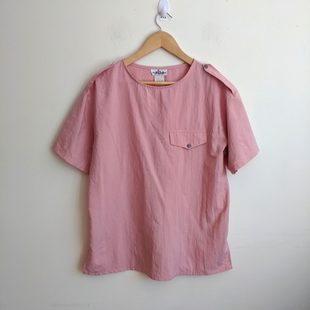 Vintage Women's Oversized Blouse Top. Justin B. Jones brand. Made in USA.